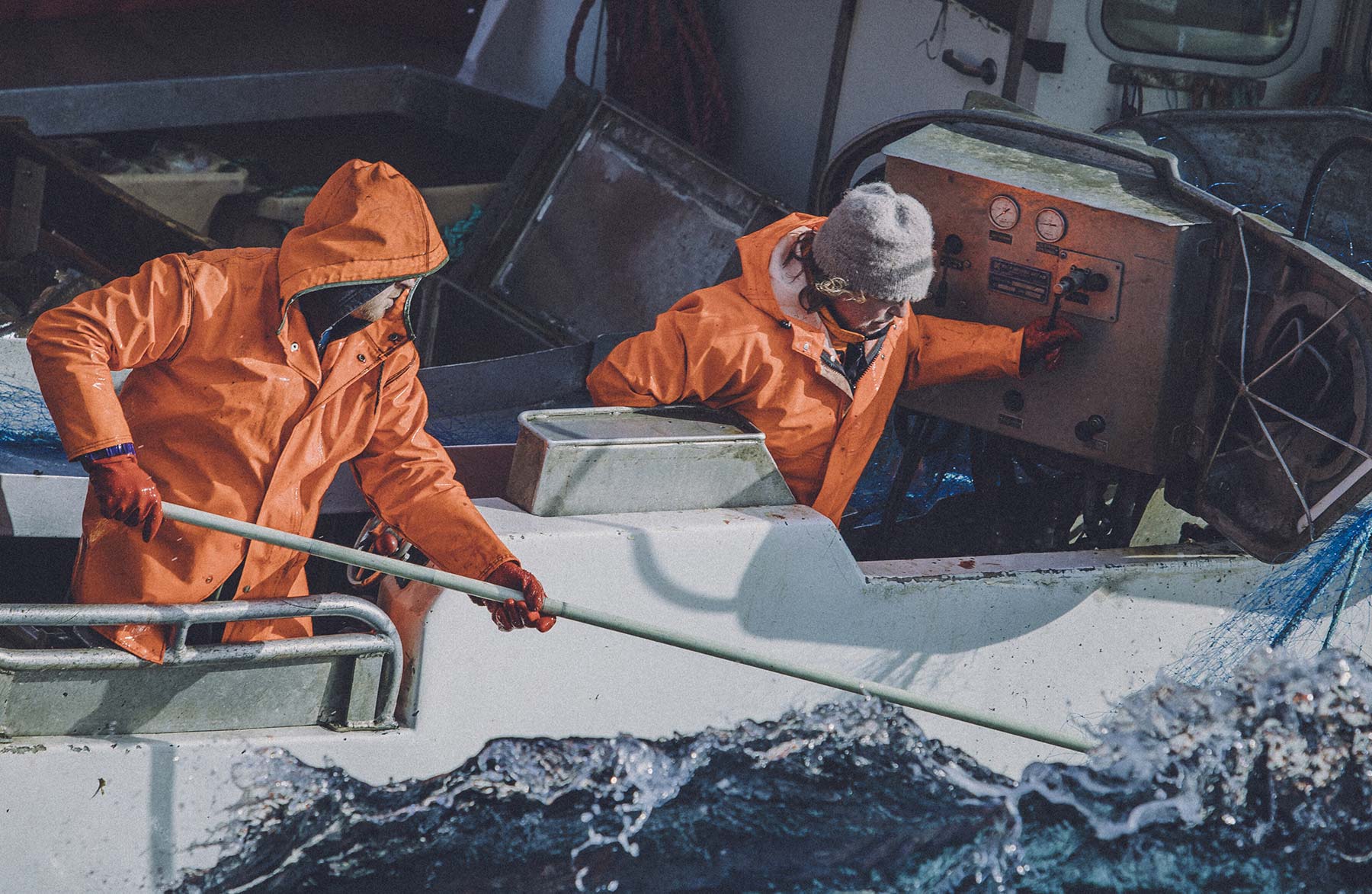 Fishermen at sea